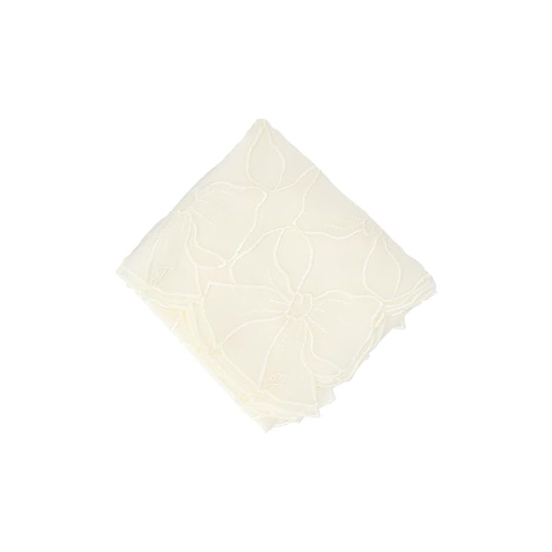 Jill Stuart 09101502 Handkerchief Women's Embroidered Handkerchief, Women's Ribbon Pattern,