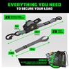 Rhino USA Retractable Ratchet Straps (2-Pack) - 1 Inch x