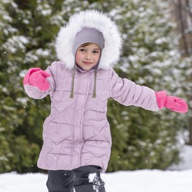 Sukeen Kids Winter hat Thermal Beanie for Kids Polar Fleece Earflap Hats Girls Boys for Daily Wearing Walking Traveling Running Climbing Camping Biking Purple