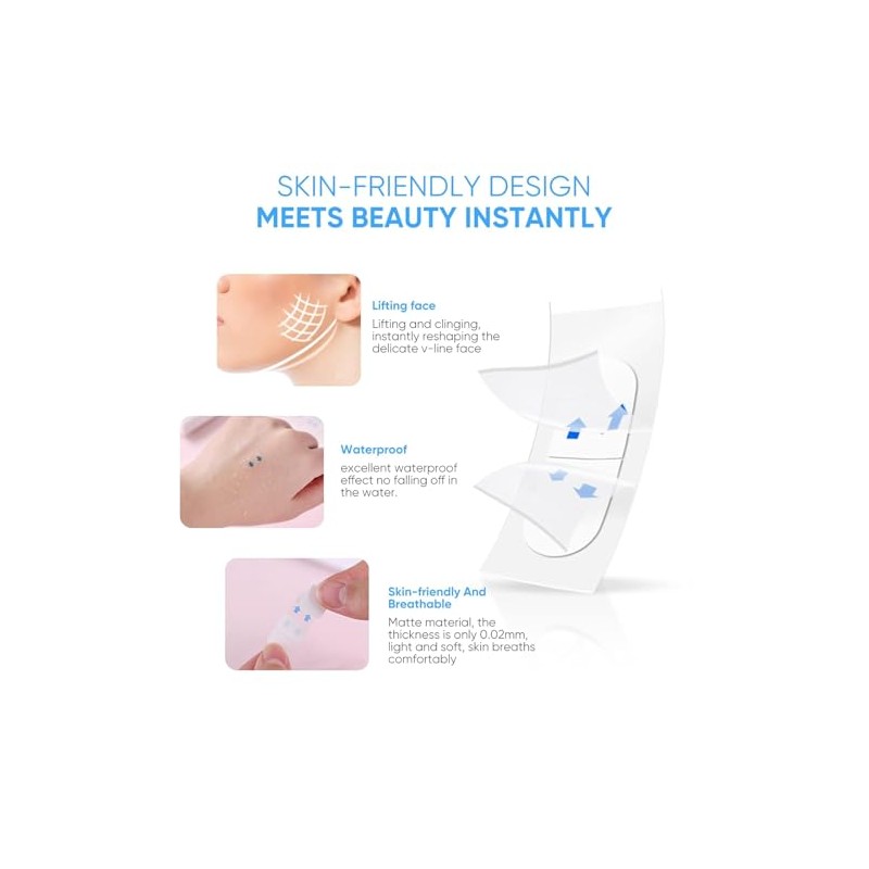 120 Piezas Face Lift Tape para Rostro, Invisible Lifting Facials