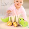 Toddler Child Crocodile Wooden Rope Toy Walk A Long Pull
