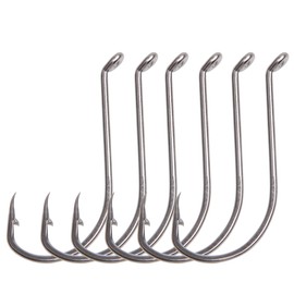 Pack of 30 Large Game Stainless Steel Fishing Hooks Suicide Squid Beak Fishing Hooks Saltwater Circle Hooks, Size: 1/0-9/0 (5/0-30pcs)