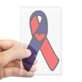 CafePress CHD Awareness Ribbon Rectangle Sticker Rectangle Bumper Sticker Car Decal