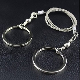 Pocket Size Wire Chain Saw, Total Length 27.6 inches (70 cm), Blade Length 21.7 inches (55 cm), Great for Outdoor Activities, Camping, Hiking, Climbing, Survival, Branch Cutting and Emergencies