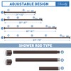 SUNALLY Shower Curtain Rod Adjustable 32-75 Inch, Spring Tension Shower