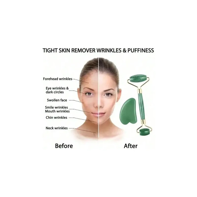 Rodillo Facial Y Gua Sha Herramientas Para El Cuidado Facial
