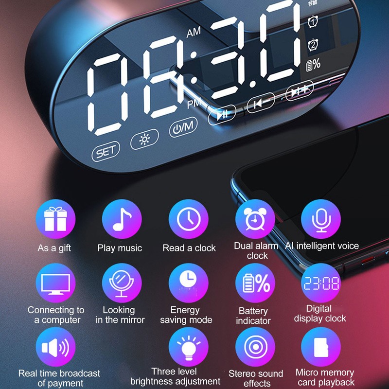 Intelligent AI Alarm Clock Students Learn Electronic Alarm Clock Wireless