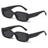 JASPIN Rectangle Sunglasses for Women Men Trendy Y2k Retro 90s