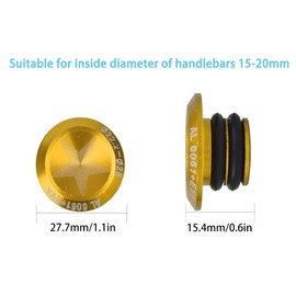 Bicycle Handlebar End Plugs, 2 Pieces Handlebar End Plugs Caps, ATB MTB Plugs for Bicycle Handlebar Inner Diameter 15-20mm