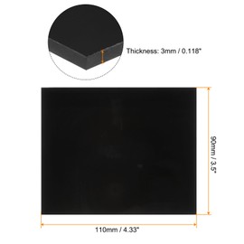 sourcing map 3pcs Welding Lens 3.5" x 4.33" Shade 11 Replacement Welding Lenses Glass Black Darkening Filter Plates for Welding Helmet, Black