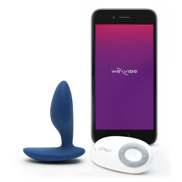 We-Vibe Ditto Weave Vibe Dit (Blue) Plug Electric + Random Gift, Massager, Prostate Massager, 10 Vibration Modes, Remote Control, APP Control, Waterproof, Unisex