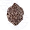 Royal Kraft Traditional Print Stamp Brass Floral Pattern Wood Clay