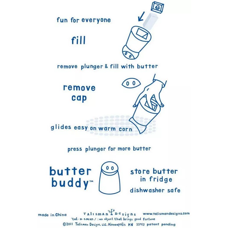 Talisman Designs "Butter Boy" Corn Butterer - Green