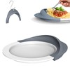 Plate Guard, Silicone Plate Guards for Eating, Dining Aids (Blue)