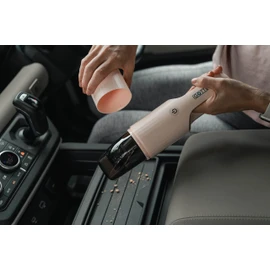 IGOTTE Portable Hand Vacuum Cleaner Handheld Cordless Cleaner for Pet Hair Dirt Home Dust, Car Interior, Lightweight, Easy to Use, Compact Design Battery Rechargeable with USB-C Cable (Pink color)