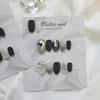 Black Purringle Pixie Handmade Nail Tip - Midi Ballet /