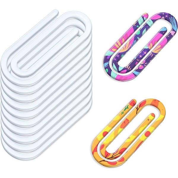 10 Pcs Jumbo Sublimation Paper Clips Blanks, 4x2 Inch Large