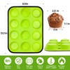 CAKETIME Silicone Muffin Pan for Baking, Metal Reinforced Frame Silicone