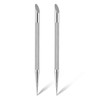 2 Pcs Nail Cleaning Cuticle Stick, Stainless Steel Cuticle Pusher