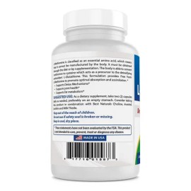 Best Naturals L-Metionina 500 mg 120 cápsulas vegetales