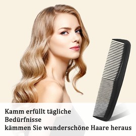 Funalix 12 Stück Haarkämme,Taschenkämme mit feinen Zähnen,kleine Stylingkämme mit antistatischem Anti-Tangle, Haarschneidekämme,tägliches Haarpflegewerkzeug für Frauen/Männer (Schwarz)
