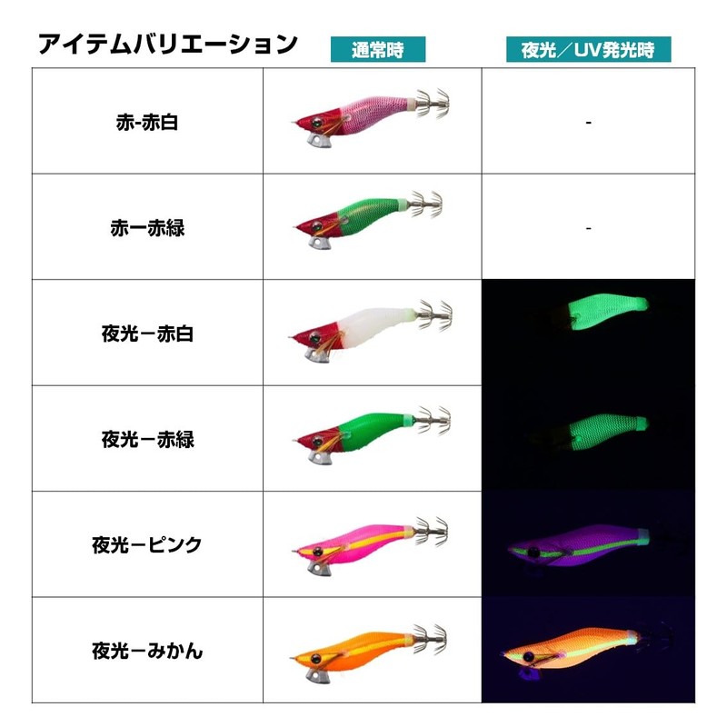 DAIWA Emerald Metal Dropper Egi Type 1.8 Luminous Red White