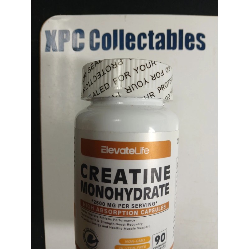 Elavate Life ElevateLife Creatine Monohydrate 2500mg, 90 Capsules -Expires 07/2026