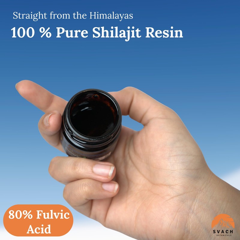 Svach Botanicals Shilajit Resin- (100 Servings) Lab Tested Pure Himalayan