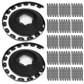 Bonviee 1.5” x 100’ Landscape Edging Kit, Garden Edging Coil with 150 Pcs Spikes, No Dig Lawn Border Design