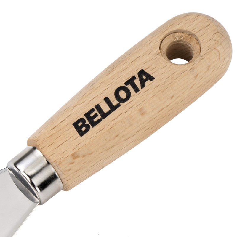 Bellota 5893-100 Stainless Steel Spatula with Wooden Handle 100 mm