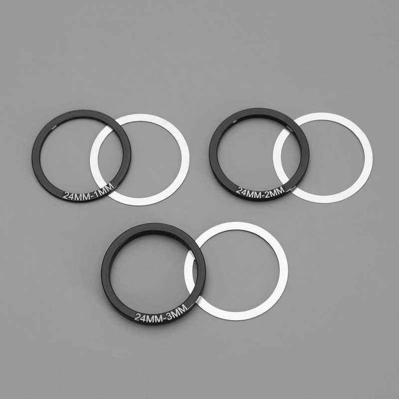 12pcs Bicycle Carrier Seal 24mm Bottom Spacer Bottom Bracket Washers