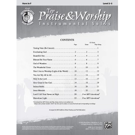 Top Praise & Worship Instrumental Solos: Horn in F (Book & CD) (Instrumental Solo Series)