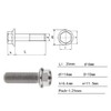 Wanyifa Titanium Hex Small Flange Head Bolt M8 15 20