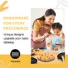 Rubtlamp 16Pcs Plastic Wheat Straw Dinnerware Set, Reusable Plastic Dishes