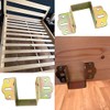 Bed Rail Brackets, Metal Bracket Bed Hinge, 40 mm Square