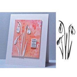 Snowdrops Dies for Card Making Flower Metal Cutting Dies for DIY Scrapbooking Paper Crafting Handmade Crafts Scrapbooking Supplies Embossing Stencil Die Cuts Punch Template Molds Arts Supplies
