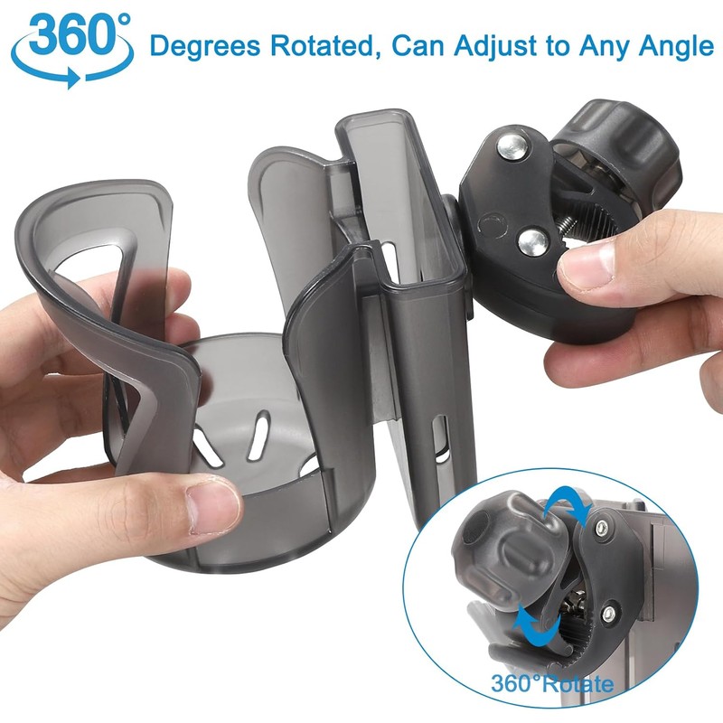 Accmor Stroller Cup Holder, Universal Cup Holder, 360° Rotatable Large