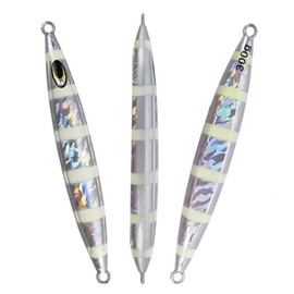 Eupheng Heavy Duty Fishing Jigs Saltwater 200g/300g/400g/500g, Glow in Dark Roller Slow Fall Lead Jig Deep Sea Fishing Jigging Lures for Tuna, Salmon, Sailfish, Grouper Snapper