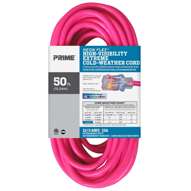 Prime Wire & Cable NS513830 50-Foot 12/3 SJTW Flex High