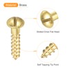 sourcing map Wood Screws M3.5 x 16mm Slotted Round Head