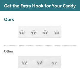 KaiwayInno 4 Pack Shower Caddy Adhesive Replacement, Strong Shower Shelf Adhesive Hooks for Corner Shelf Basket, Bathroom Rack, Kitchen Rack and Soap Holder