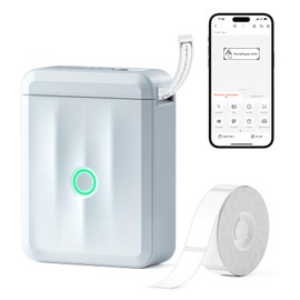 NIIMBOT NIIMBOT Etikettendrucker D110 Upgrade, Mini Etikettiergerät Beschriftungsgerät Selbstklebend Tragbares Label Printer mit iOS Android, Geeignet für Zuhause Schule Büro, Blau