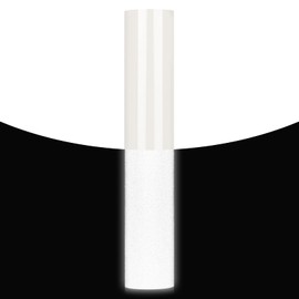 GIRAFVINYL Whte - Rollo de vinilo reflectante de transferencia de calor, vinilo HTV reflectante de 12 x 7 pies para playera, fácil de cortar y planchar para camisetas (blanco)