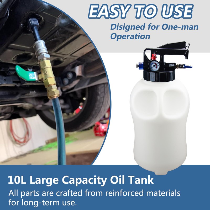 Bicos 10L Pneumatic Fluid Extractor Dispenser Set Transmission Fluid Pump