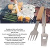 Grill Spatula Fork Tongs Durable Stainless Steel Food Tongs Multifunctional