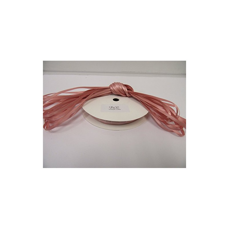 1 Bundle x 3mm Satin Ribbon Dusky Pink 10 metres