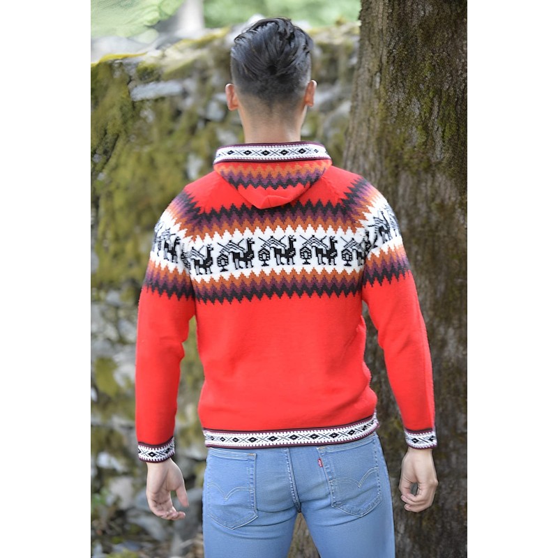 Gamboa Alpaca Cardigan Sweaters for Men Hoodie Mens Jacket Light
