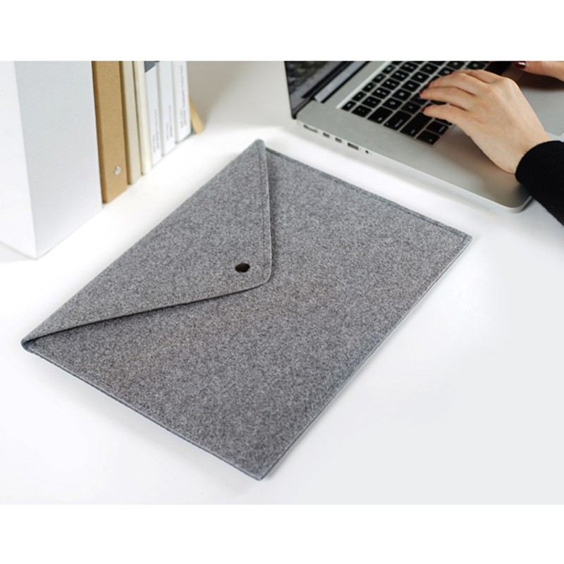 Felt Tablet Sleeve Bag Large Capacity Layered Storage Soft Inner