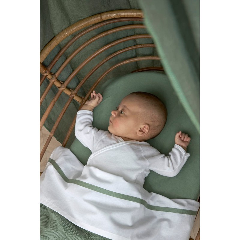 Meyco Baby Plain Fitted Sheet for Cot Bed (Flat Sheet