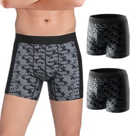 Carer Incontinence Underwear for Men Washable Mens Incontinence Underwear for Bladder Leakage 80ML Breathable Reusable Leak Proof Underwear for Men Incontinence Boxer Briefs, 3X-Large